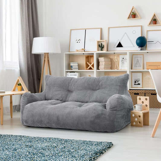 Pamapic 2-Seat Structured Big Bean Bag Chairs for Adult