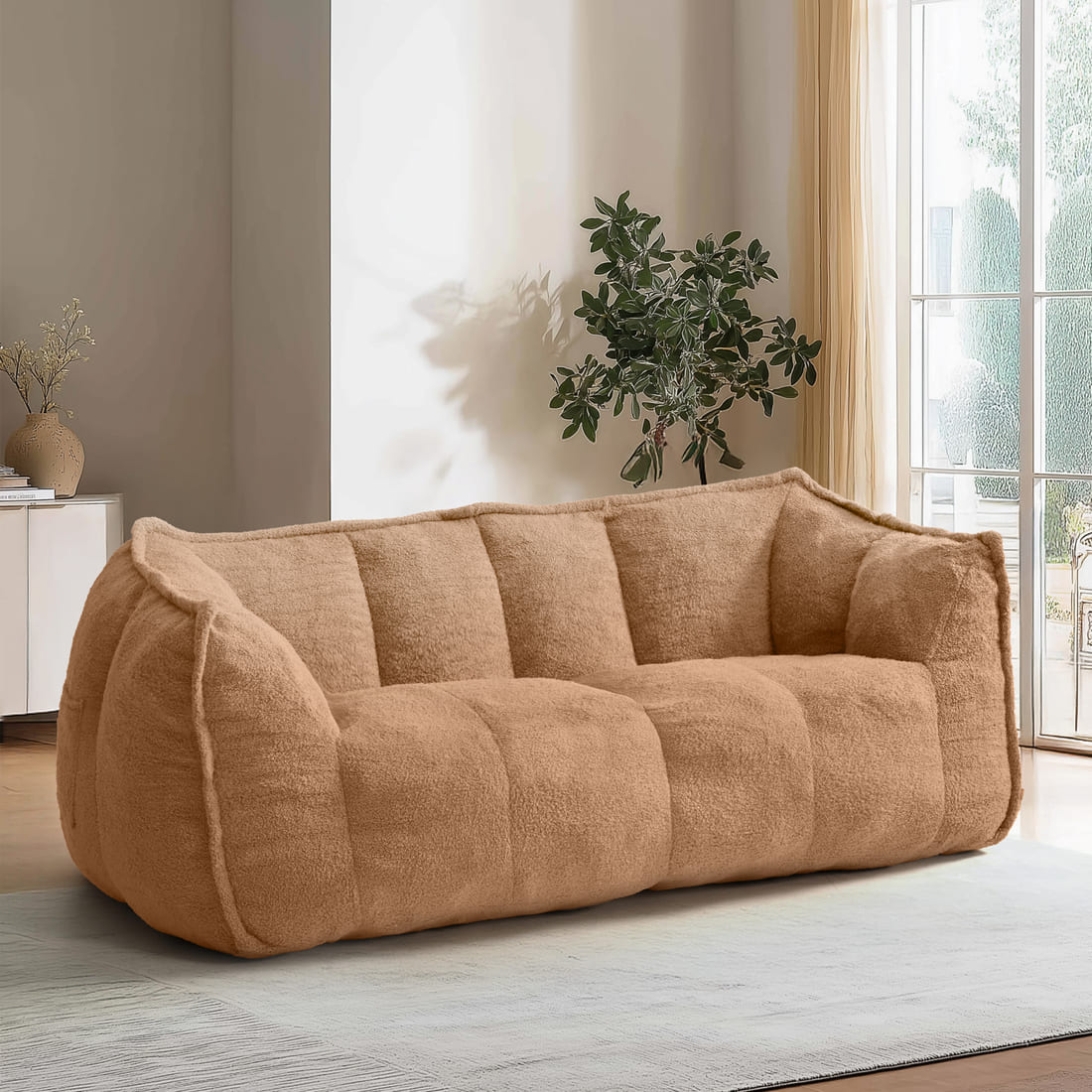 Pamapic 2-Seat Big Bean Bag Chairs for Dorm Room & Bedroom