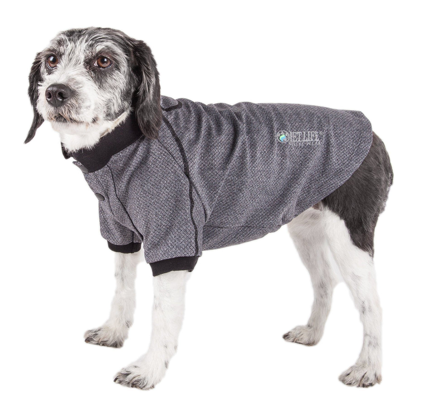 Pet Life ® Active 'Fur-Flex' Stretch and Quick-Dry Anti-Odor Fitness Yoga Dog Polo T-Shirt