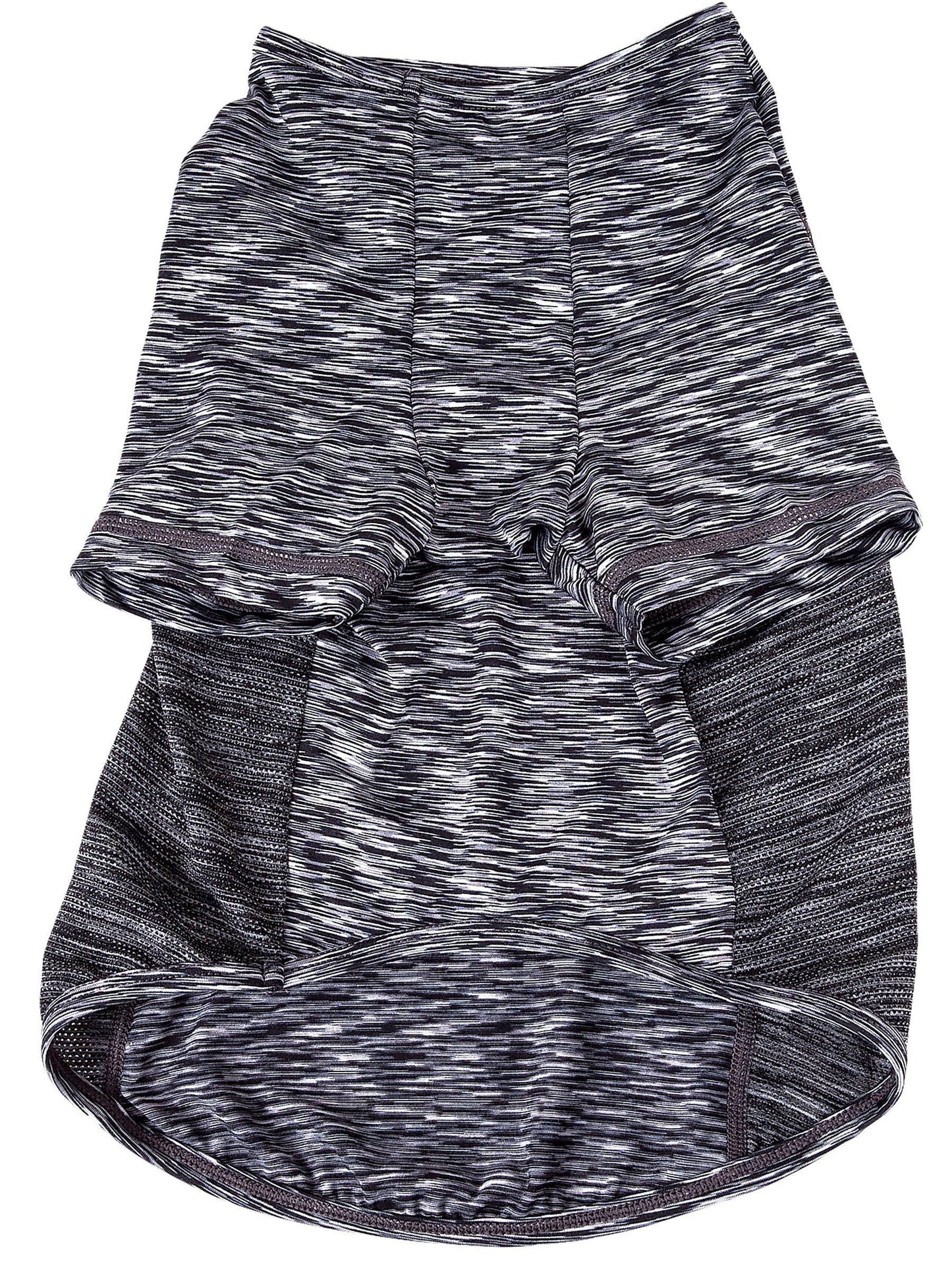 Pet Life ® Active 'Warf Speed' Heathered Ultra-Stretch Yoga Fitness Dog T-Shirt