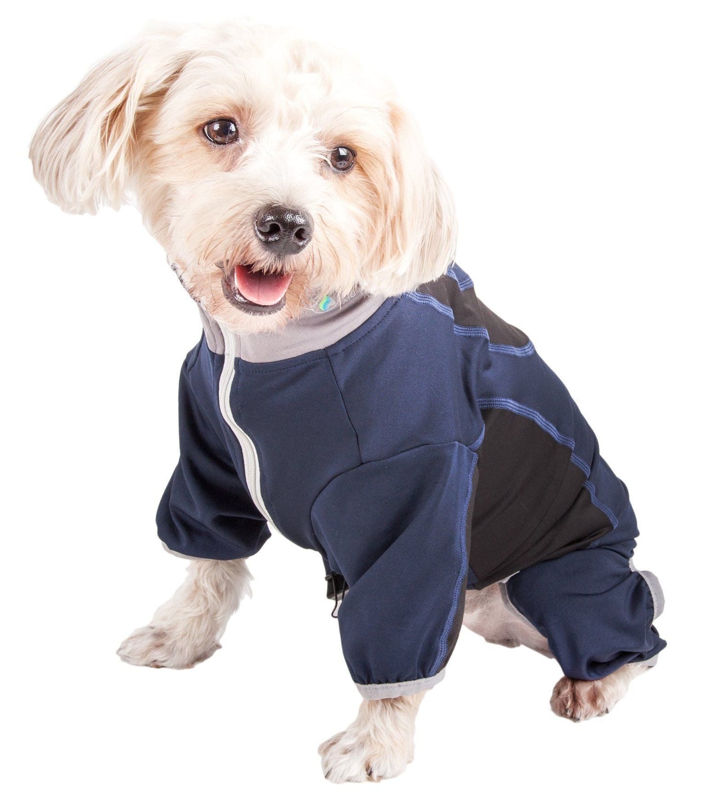 Pet Life ® Active 'Warm-Pup' Stretchy and Quick-Drying Fitness Dog Yoga Warm-Up Tracksuit