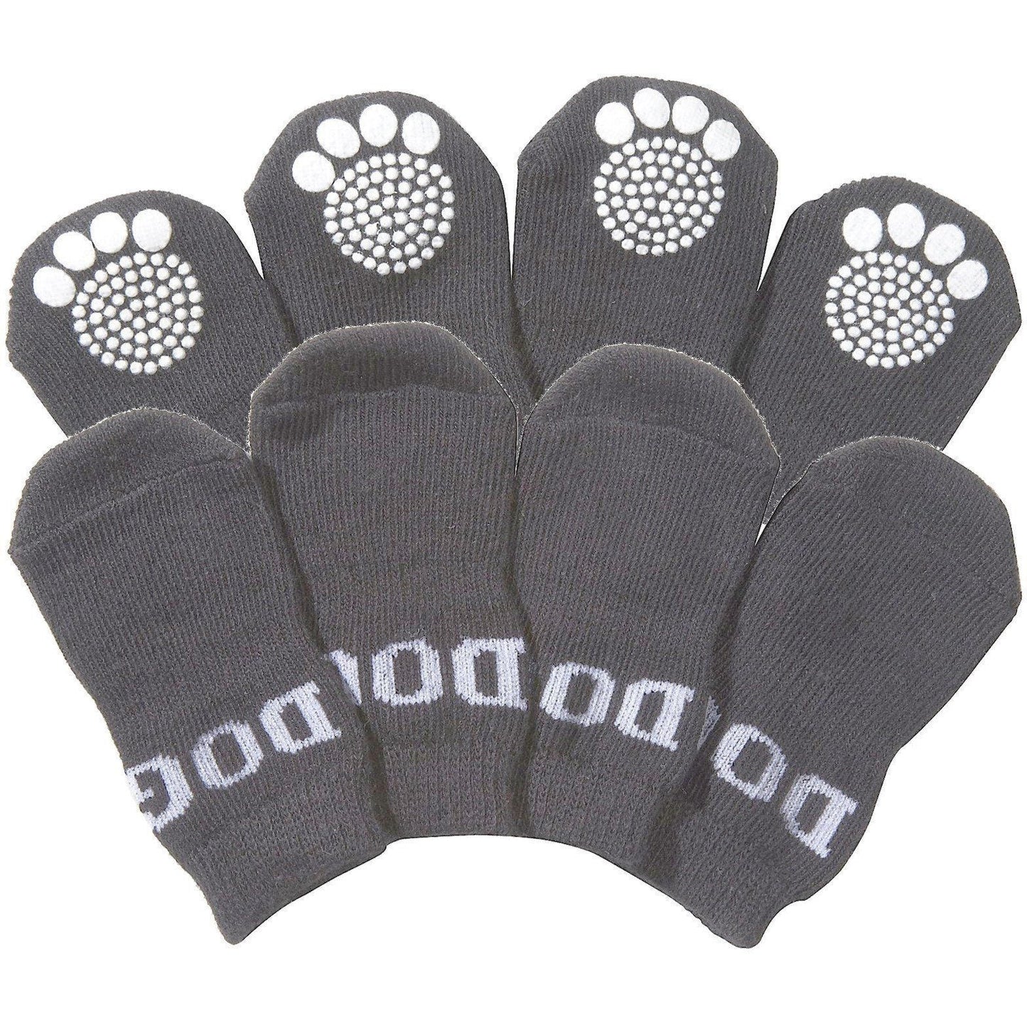 Pet Life ® Anti-Slip Rubberized Gripped Breathable Stretch Pet Dog Socks - Set of 4