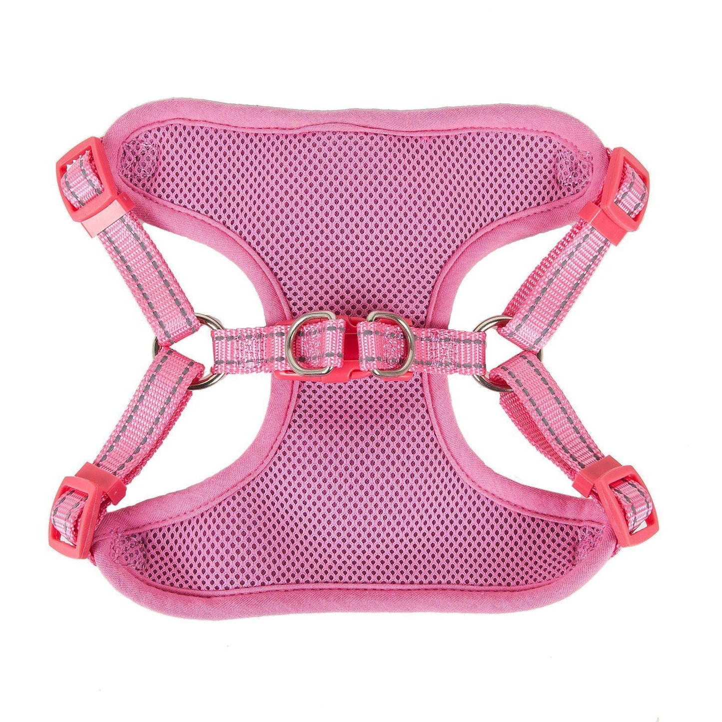 Pet Life ®  'Chichi Shaggy' Mesh Reversed Adjustable Fashion Dog Harness W/ Shaggy Neck Tie