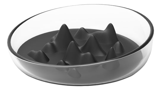 Pet Life ® 'Cirlicue' Mountain Shaped Modern Slow Feeding Pet Bowl