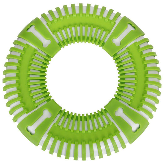 Pet Life ® 'Denta-Bark' Sporty Durable Flexible Toss and Fetch Frisbee Oral Hygiene Pet Dog Toy