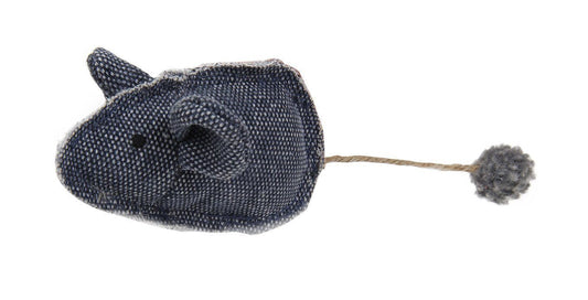 Pet Life ® 'Pompom Tailed' Durable Cat and Mouse Plush Cat Toy