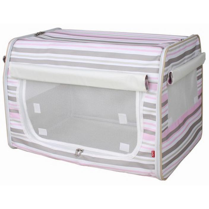 Pet Life ® 'Easy Folding' Zippered Folding Collapsible Wire Framed Lightweight Pet Dog Crate Carrier