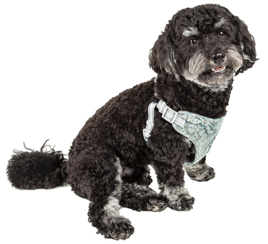 Pet Life ®  'Fidomite' Mesh Reversed  and Adjustable Fashion Dog Harness W/ Designer Bowtie