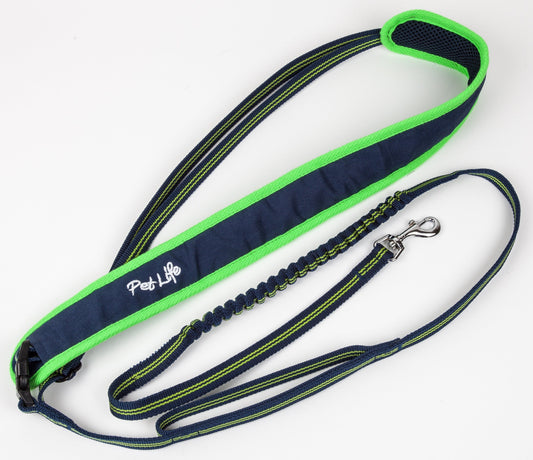 Pet Life ®  'Free-Fetcher' Hands Free Over-The-Shoulder Shock Absorbent Dog Leash