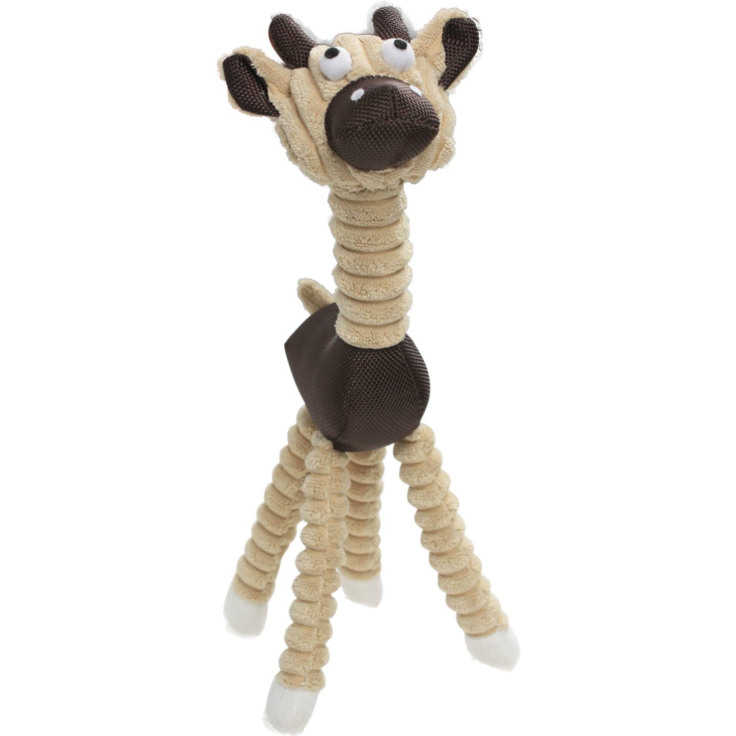 Pet Life ® 'Giraffe Cow' All Natural Recyclable Jute Rope and Squeak Chew Pet Dog Toy