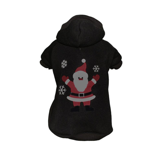Pet Life ® LED Lighting 'Juggling Santa' Hooded Dog Costume Sweater w/ Included Batteries
