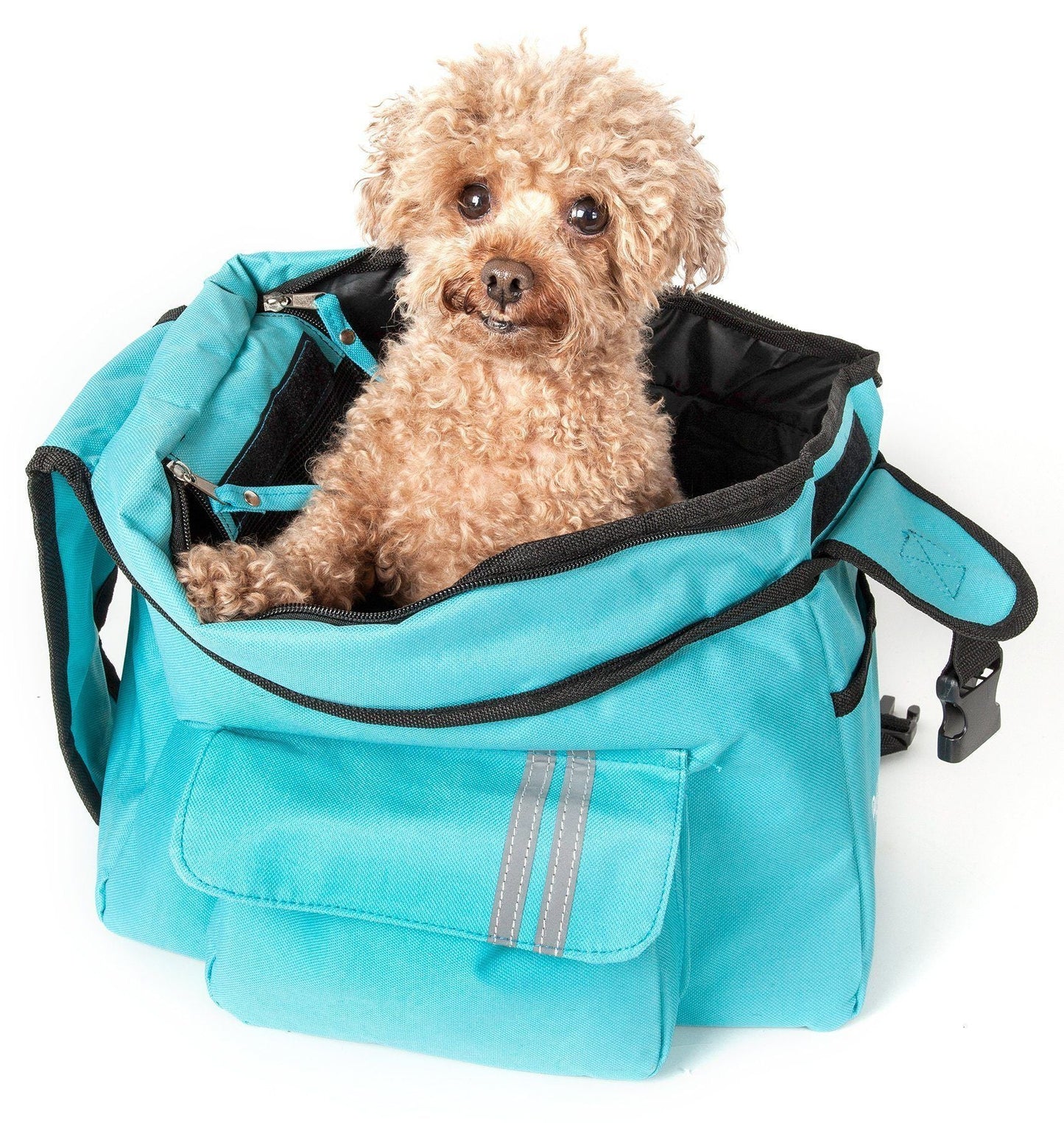 Pet Life ® Over-The-Shoulder Back-Supportive Fashion Sporty Pet Dog Carrier w/ Pouch