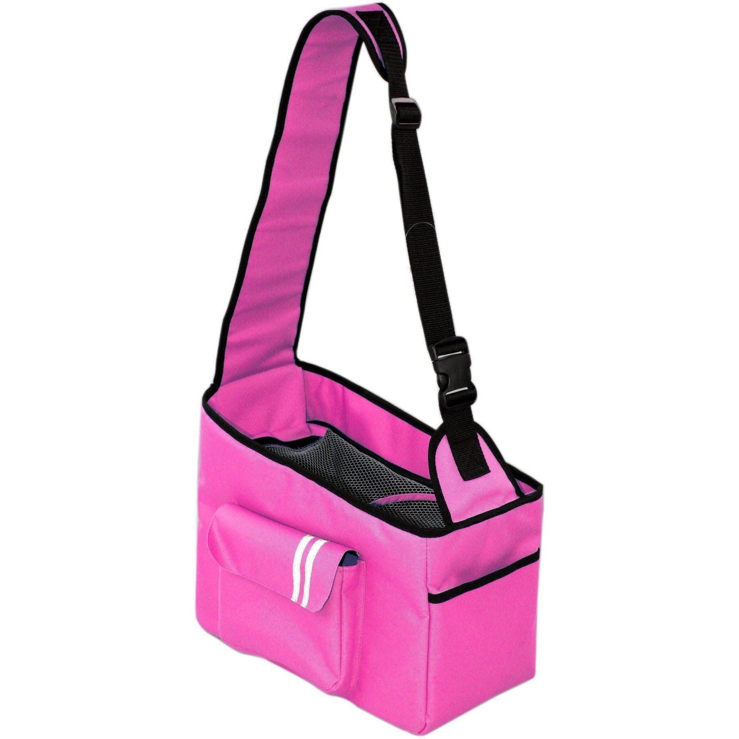 Pet Life ® Over-The-Shoulder Back-Supportive Fashion Sporty Pet Dog Carrier w/ Pouch