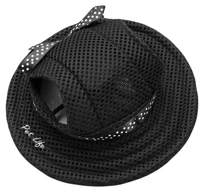 Pet Life ®  'Sea Spot Sun' UV Protectant Adjustable Fashion Mesh Brimmed Dog Hat Cap