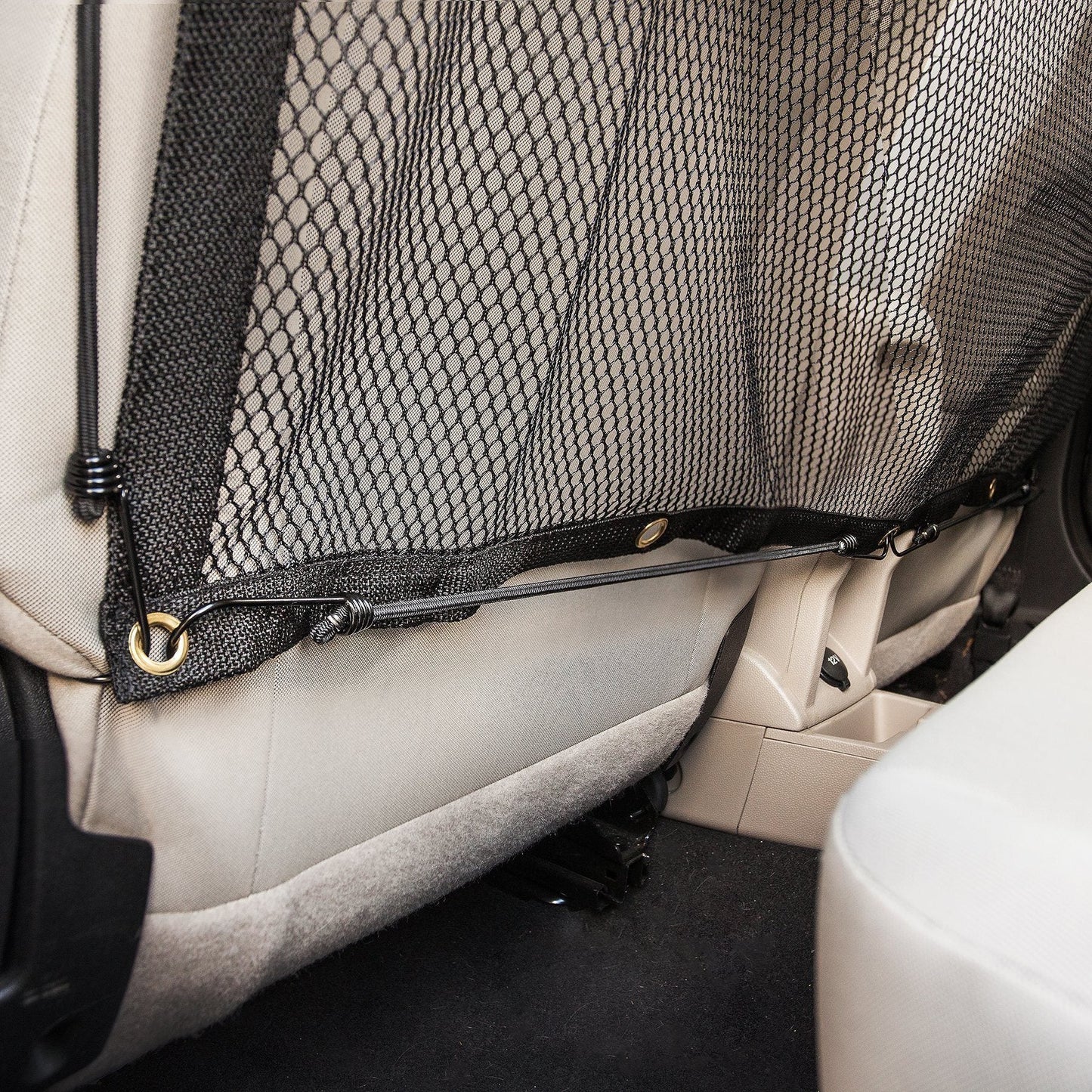 Pet Life ® Squared 'Easy-Hook' Backseat Mesh Folding Dog Cat Child Car Seat Carseat Safety Barrier