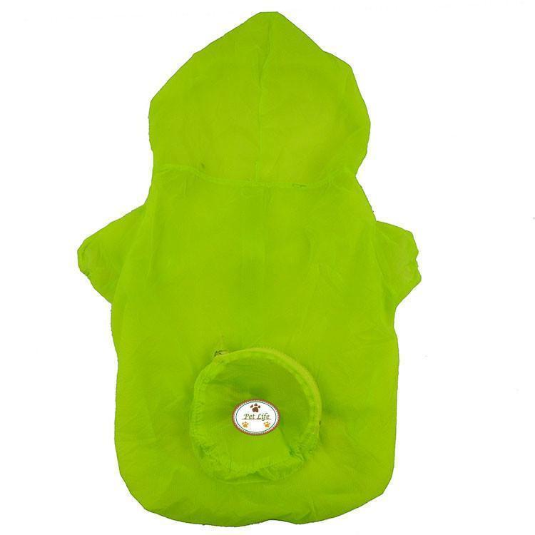 Pet Life ® 'Thunder Paw' Ultimate Waterproof Collapsible Multi-Adjustable Travel Dog Raincoat