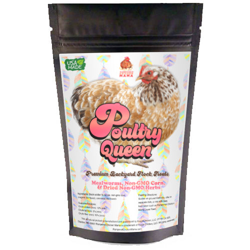 Poultry Queen Mealworm, Non-GMO Corn, Non-GMO Flax, & Herb Treat For Pet Chickens