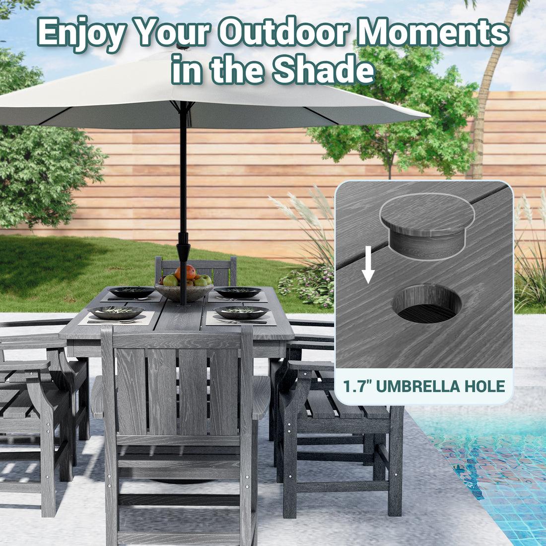 Pamapic 7-Piece HDPE Patio Dining Set