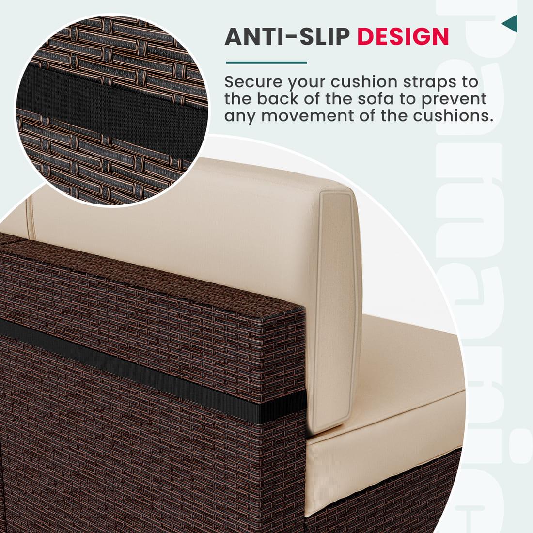 Pamapic 14 Pieces Replacement Cushions for Patio Furniture, Waterproof UV Resistant