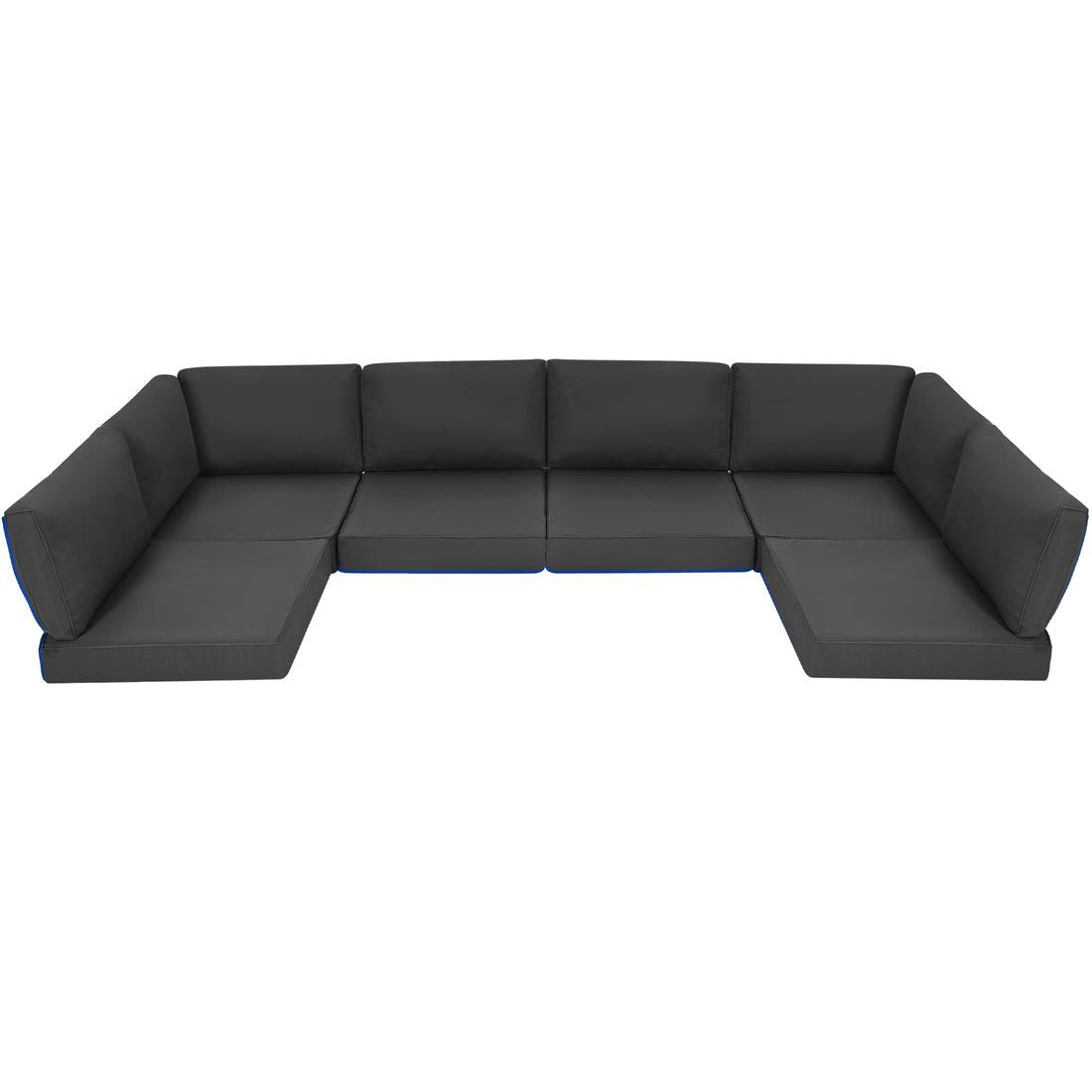 Pamapic 14 Pieces Replacement Cushions for Patio Furniture, Waterproof UV Resistant