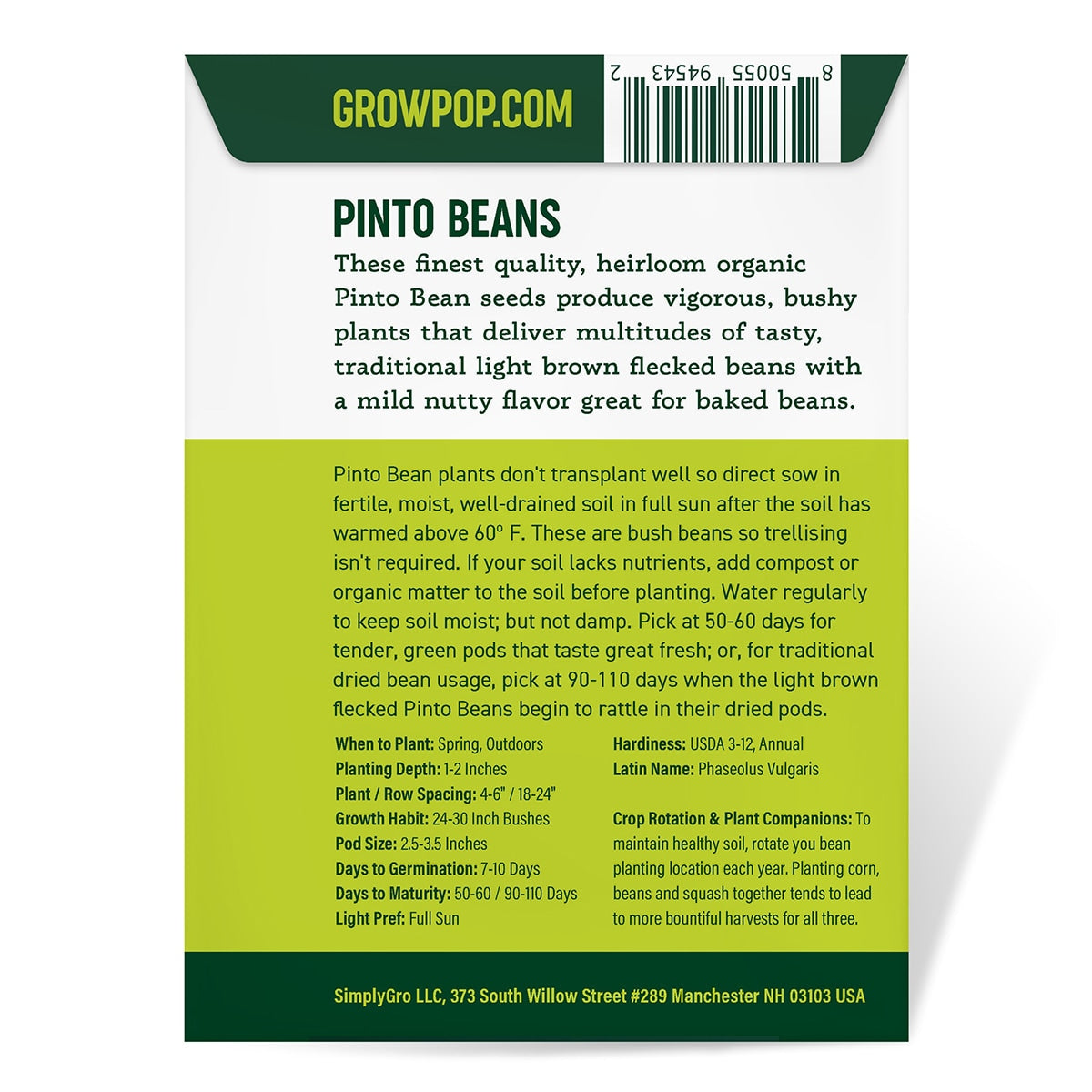 Purely Organic Pinto Beans - USDA Organic