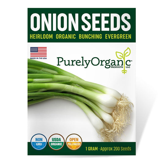 Purely Organic Bunching Evergreen Onion Seeds - USDA Organic