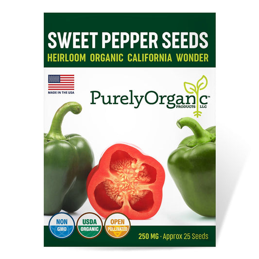 Purely Organic California Wonder Sweet Pepper Seeds - USDA Organic