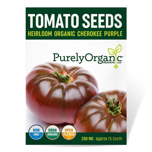 Purely Organic Cherokee Purple Tomato Seeds - USDA Organic