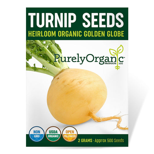 Purely Organic Golden Globe Turnip Seeds - USDA Organic