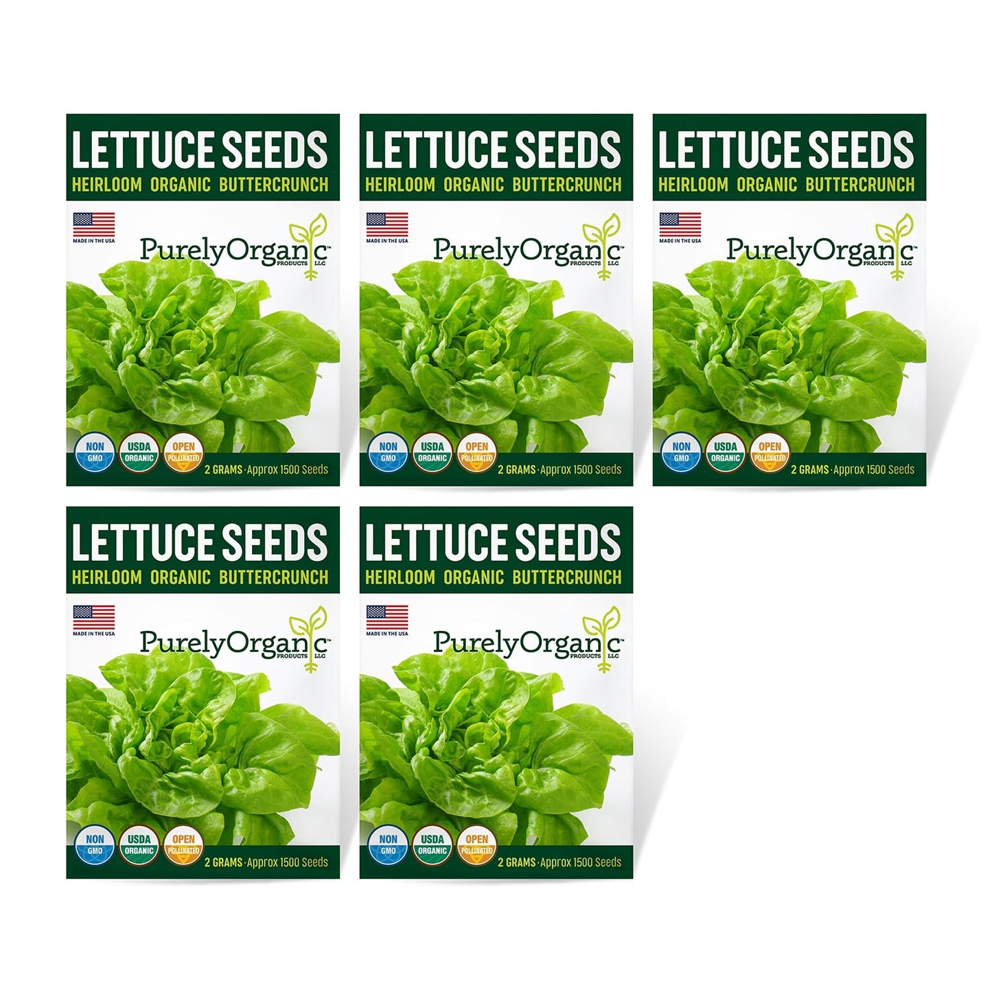 Purely Organic Buttercrunch Lettuce Seeds - USDA Organic