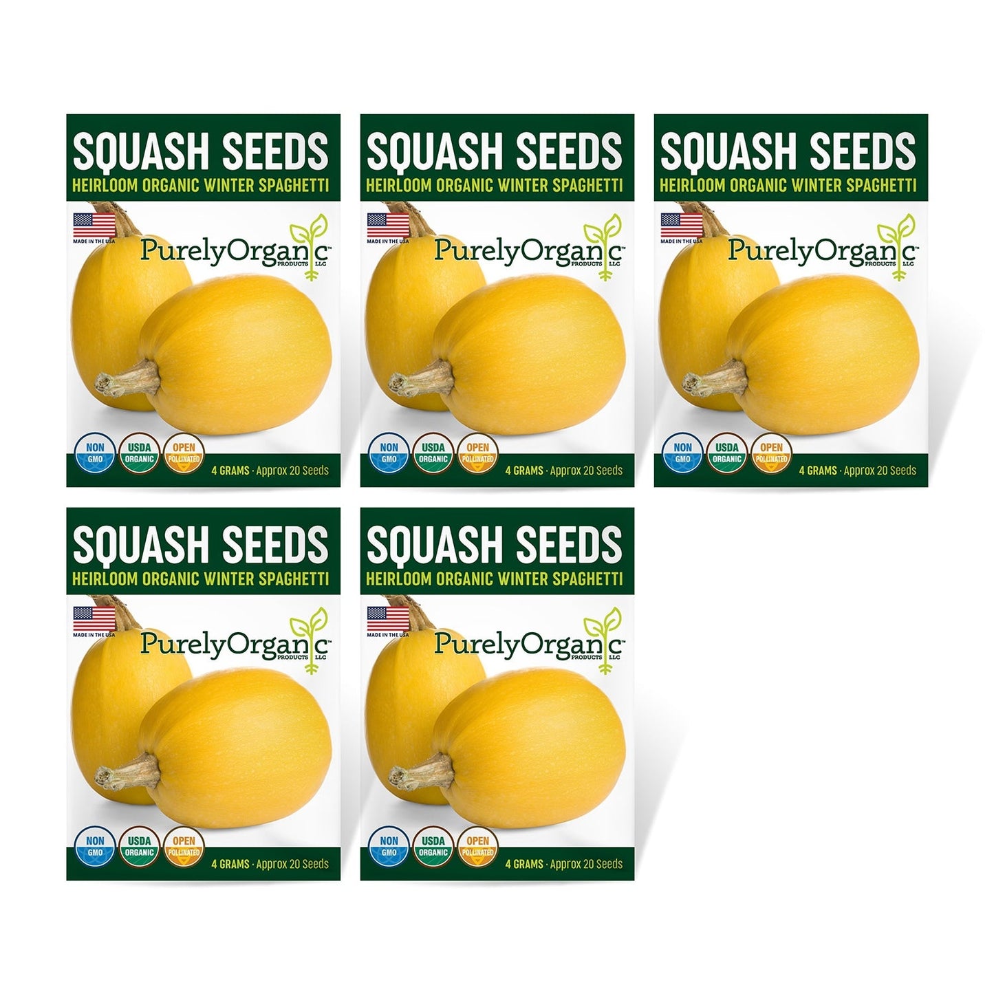 Purely Organic Winter Spaghetti Squash Seeds - USDA Organic