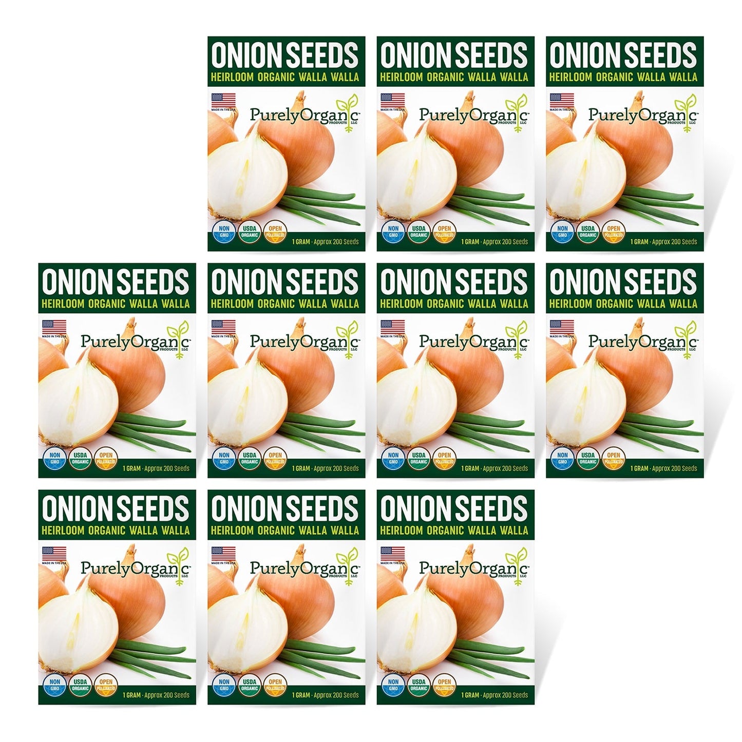 Purely Organic Walla Walla Onion Seeds - USDA Organic