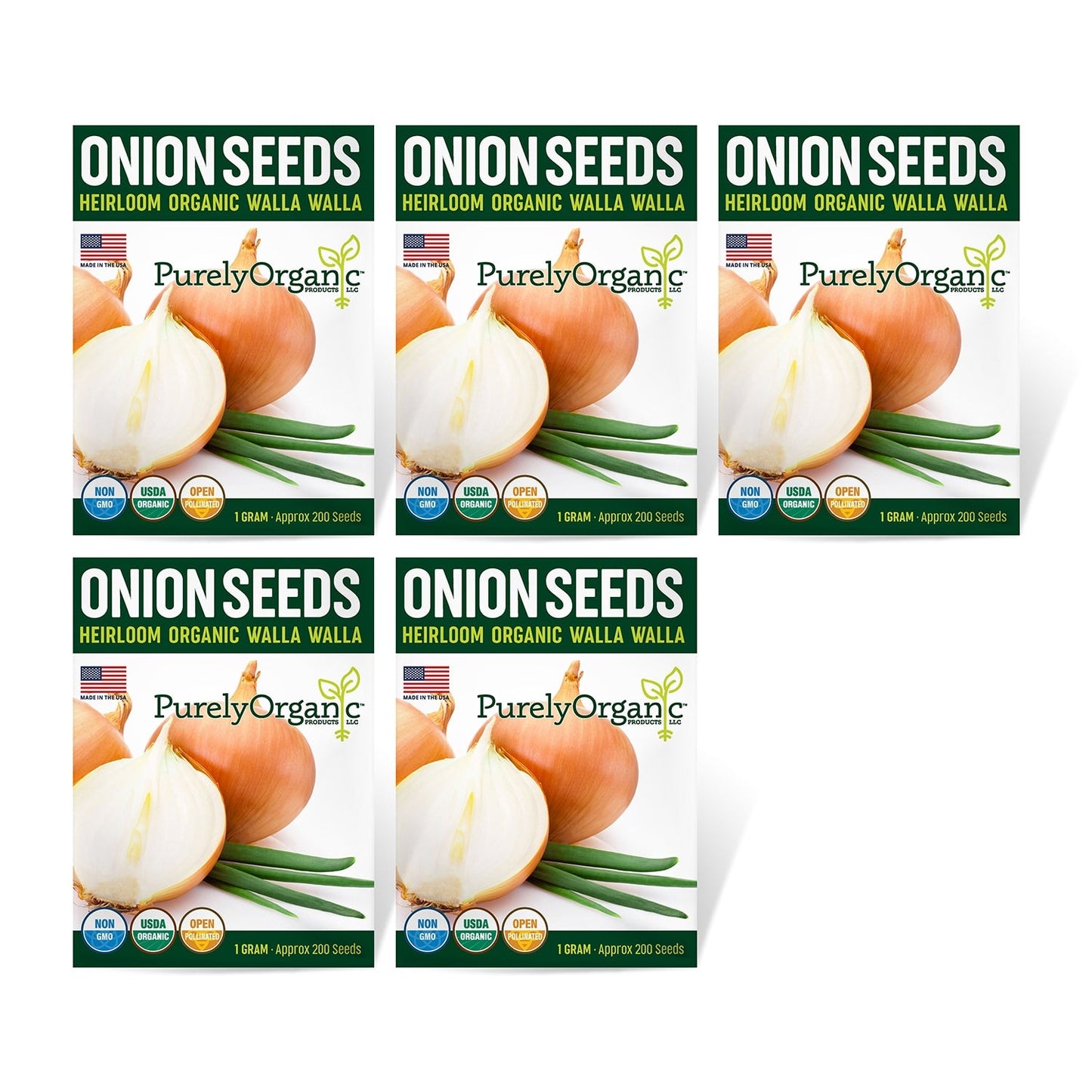 Purely Organic Walla Walla Onion Seeds - USDA Organic