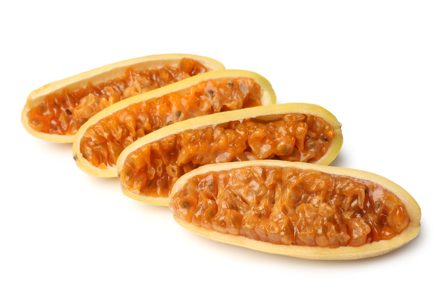 10 BANANA PASSION FRUIT Pink Passion Flower Passiflora Mollissima Yellow Skin Orange Pulp Vine Seeds