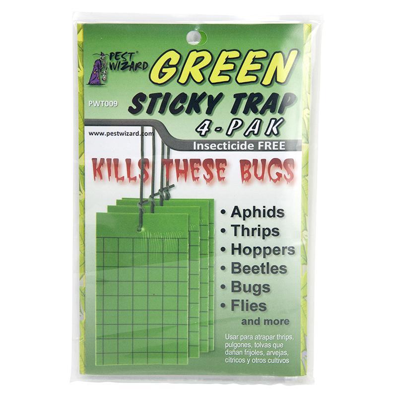 Pest Wizard Green Sticky Card Trap 4-Pack