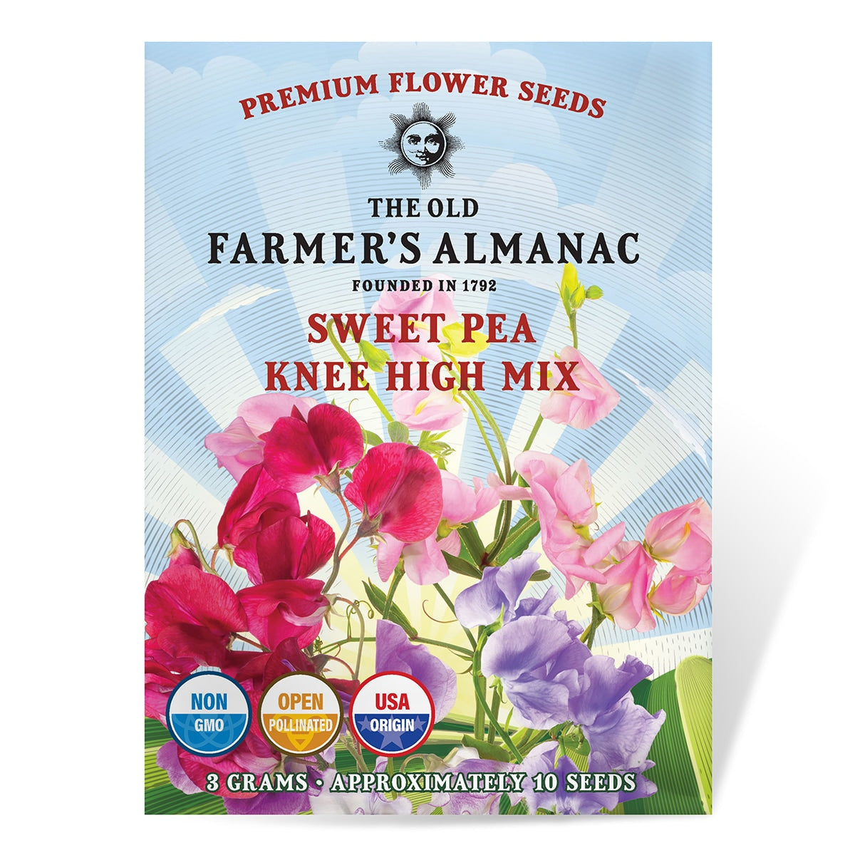 The Old Farmer's Almanac Knee High Mix Sweet Pea Seeds
