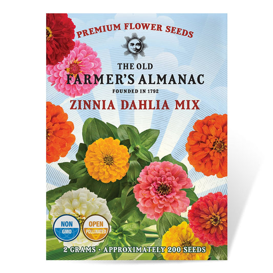 The Old Farmer's Almanac Dahlia Mix Zinnia Seeds