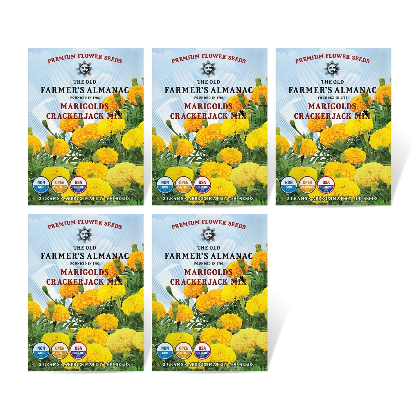 The Old Farmer's Almanac Crackerjack Mix Marigold Seeds