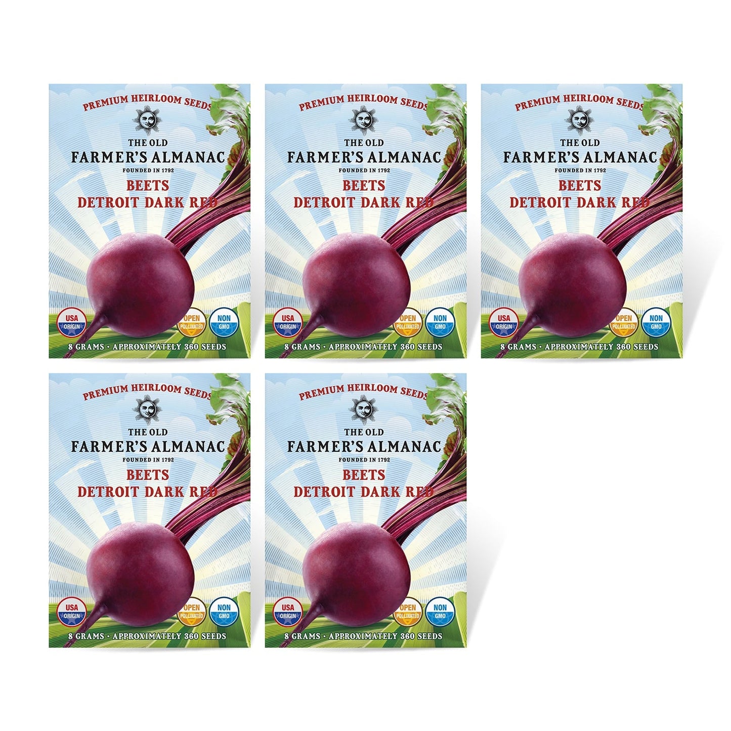 The Old Farmer's Almanac Heirloom Detroit Dark Red Beet Seeds