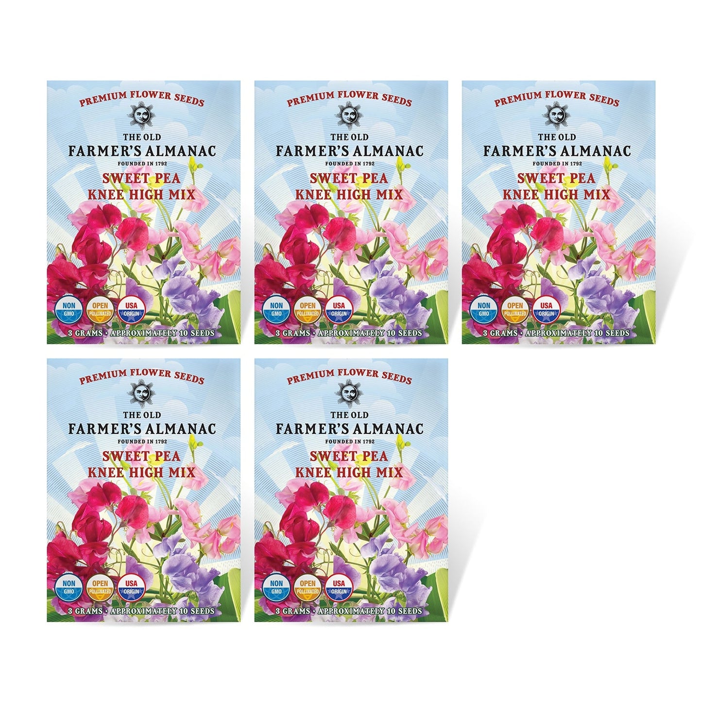 The Old Farmer's Almanac Knee High Mix Sweet Pea Seeds