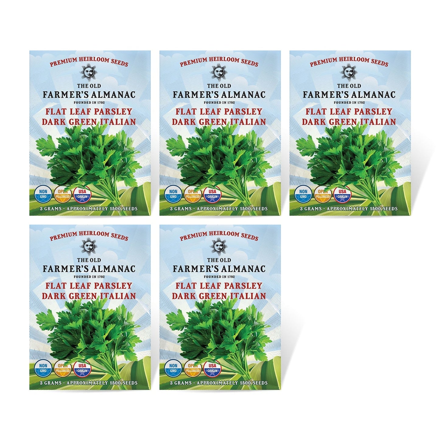 The Old Farmer's Almanac Heirloom Dark Green Italian Flat Leaf Parsley Seeds