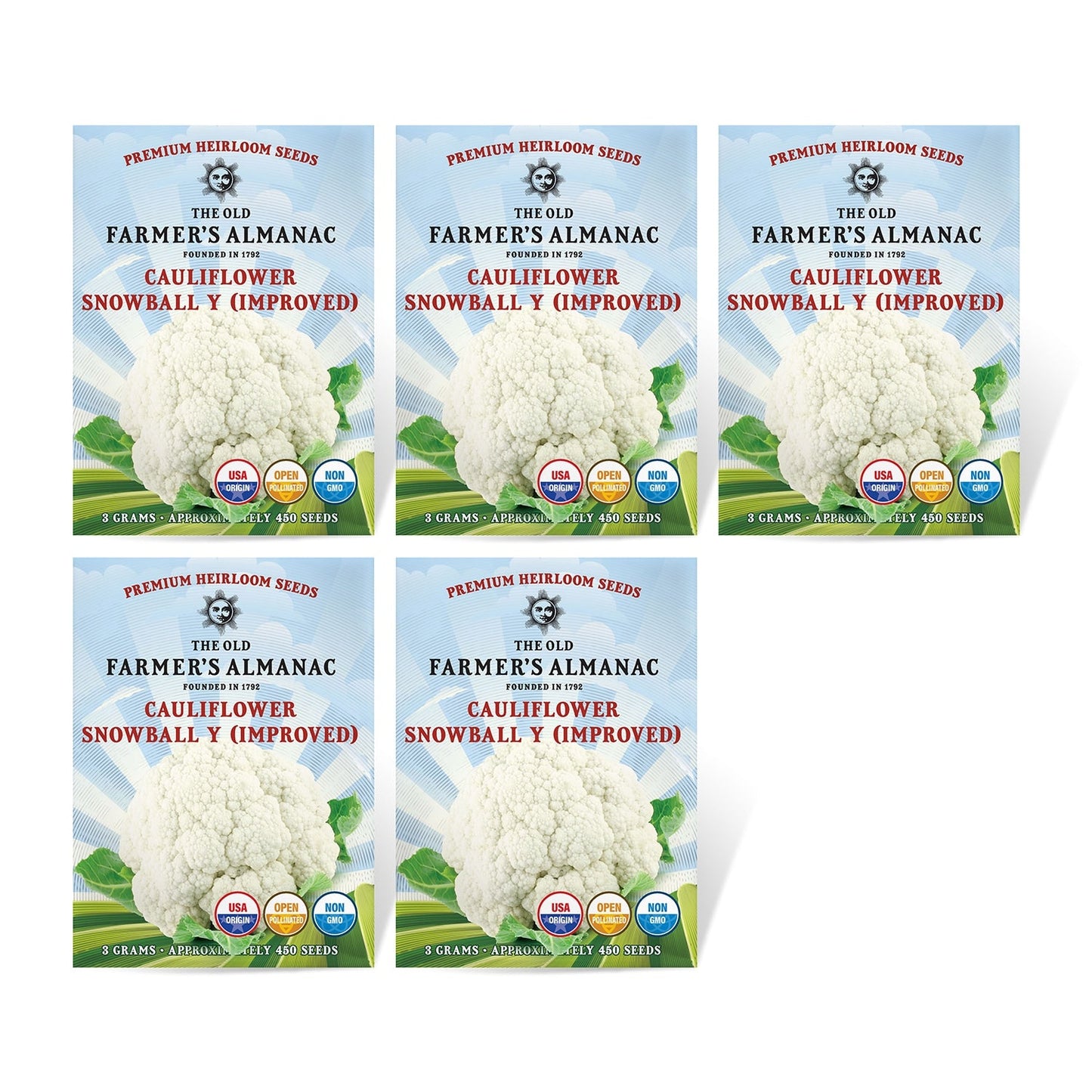 The Old Farmer's Almanac Heirloom Snowball Y (Improved) Cauliflower Seeds