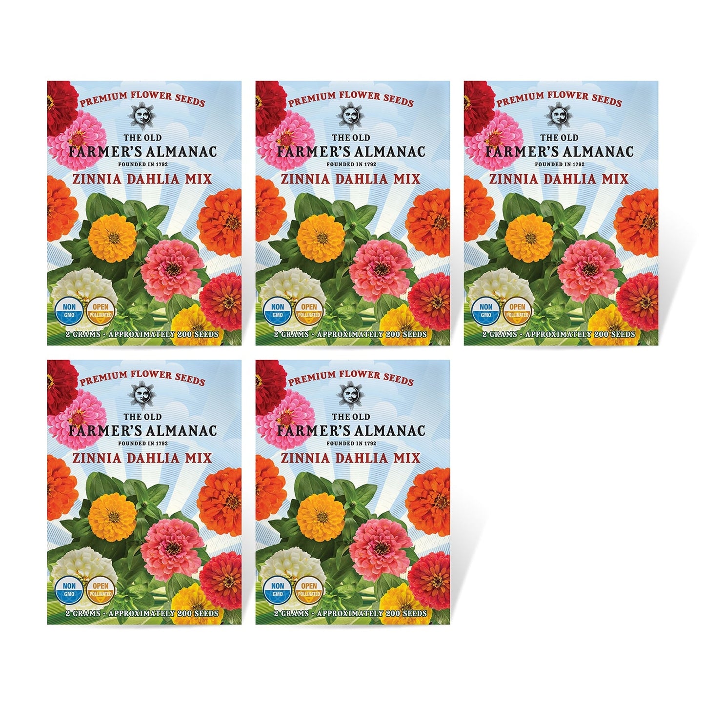 The Old Farmer's Almanac Dahlia Mix Zinnia Seeds