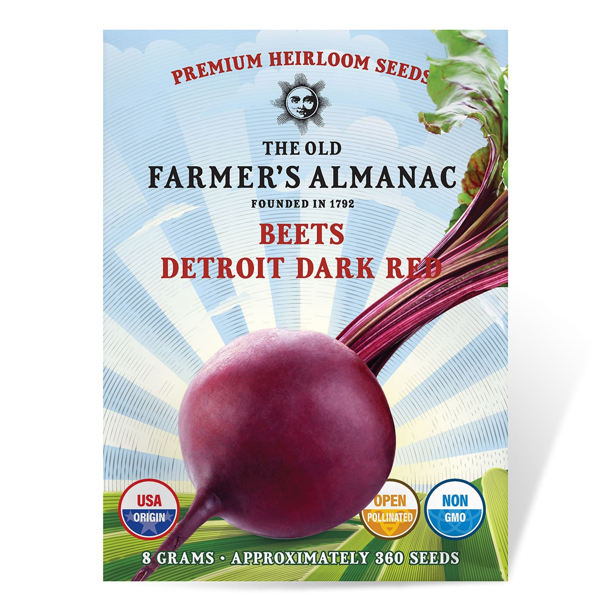 The Old Farmer's Almanac Heirloom Detroit Dark Red Beet Seeds