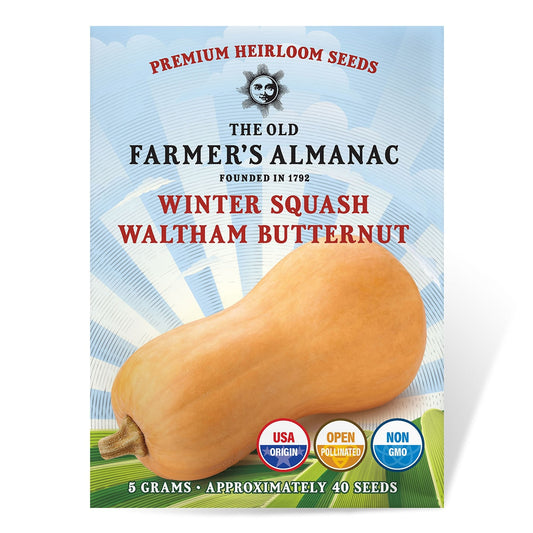 The Old Farmer's Almanac Heirloom Waltham Butternut Winter Squash Seeds