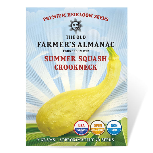 The Old Farmer's Almanac Heirloom Yellow Crookneck Summer Squash Seeds