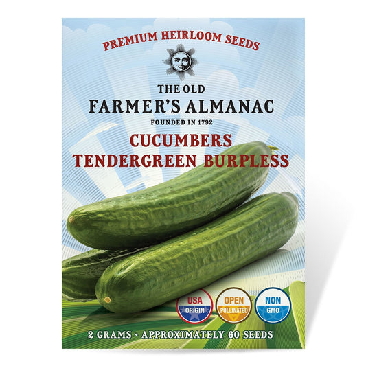 The Old Farmer's Almanac Heirloom Tendergreen Burpless Cucumber Seeds