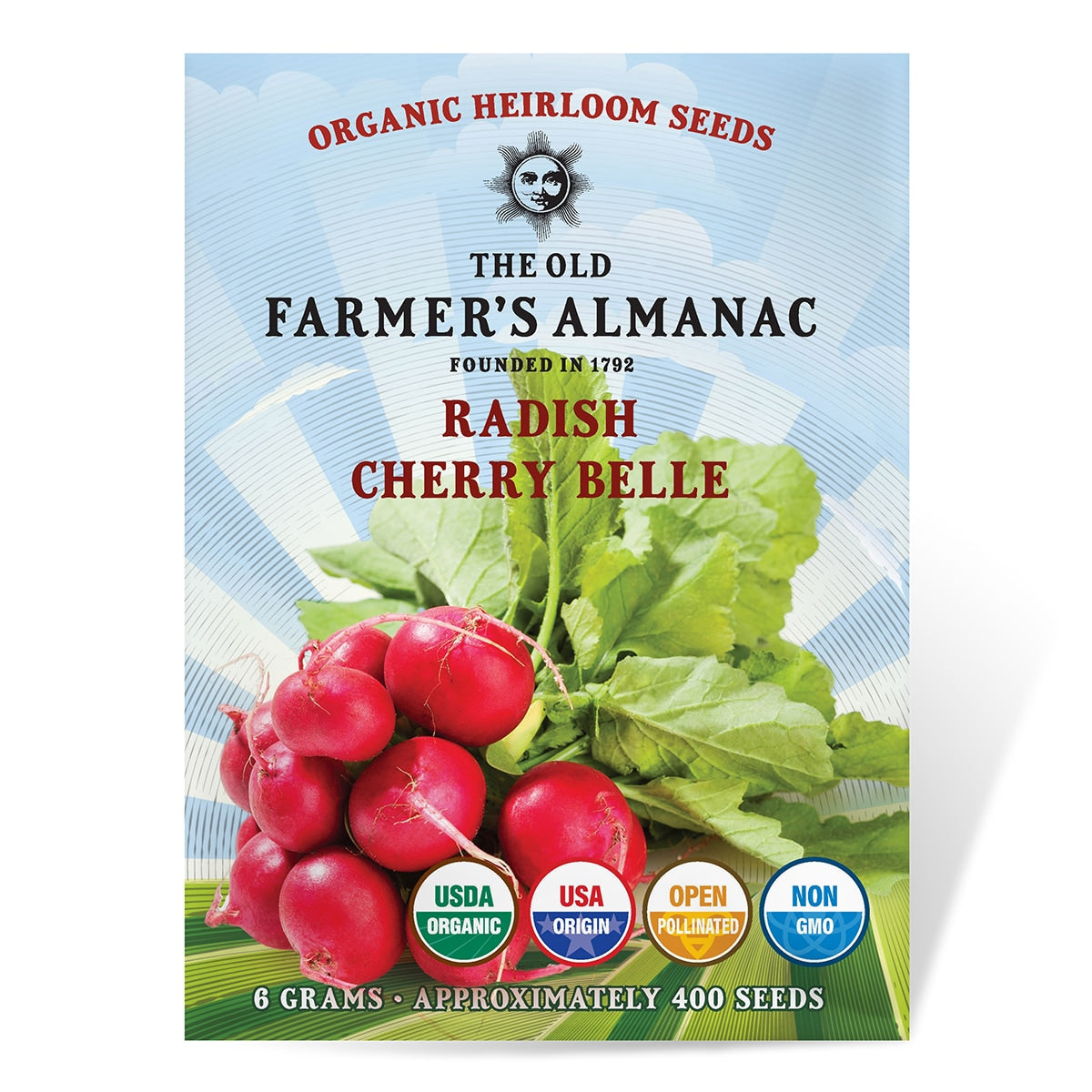 The Old Farmer's Almanac Organic Cherry Belle Radish Seeds - USDA Organic