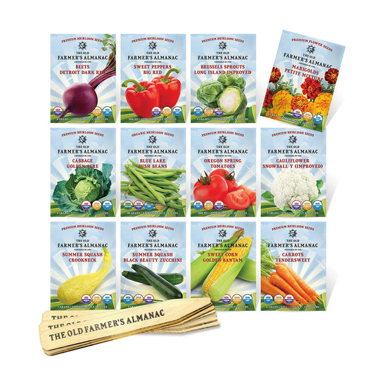 The Old Farmer's Almanac Heirloom Vegetable Garden Seed Starter Kit