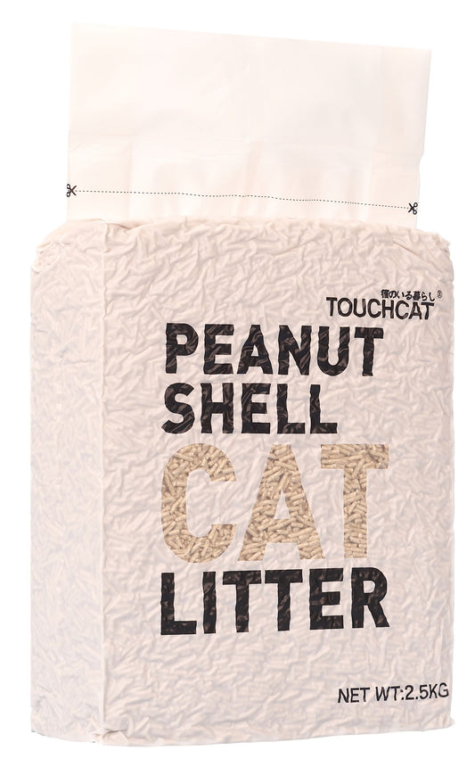 Touchcat ® High-Clumping Eco-Friendly Peanut Shell Kitty Cat Litter